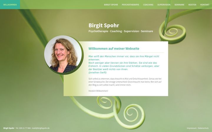 Screenshot of birgitspohr.de