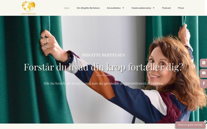 Skjámynd af birgittebertelsen.com