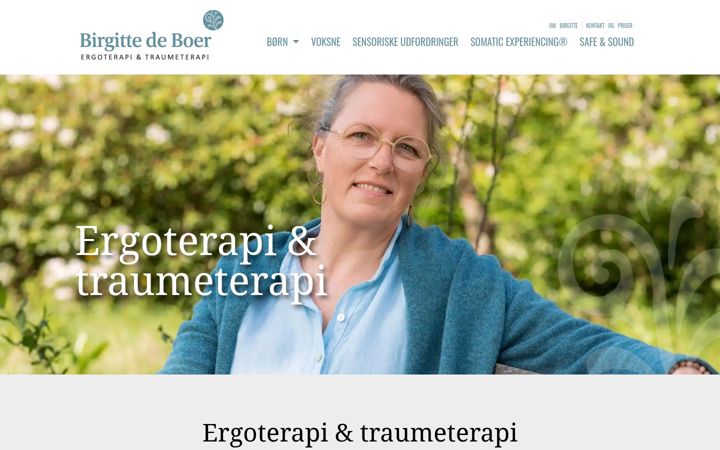 Skjámynd af birgittedeboer.dk