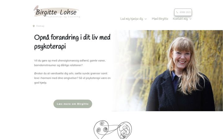 Screenshot of birgittelohse.dk