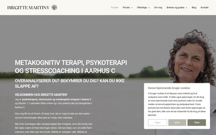 Screenshot of birgittemartiny.dk