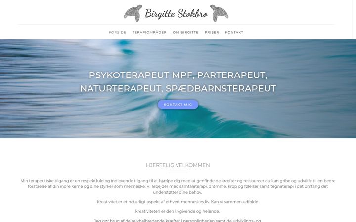 Captura de pantalla de birgittestokbro.dk