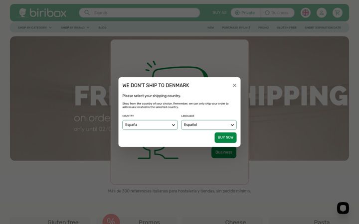 Screenshot of biribox.com
