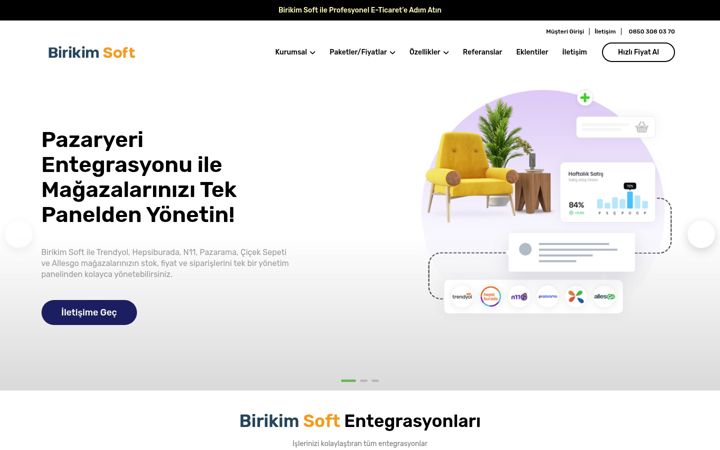 Skjámynd af birikimsoft.com