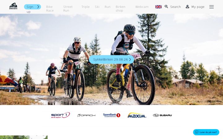 Screenshot of birkebeiner.no