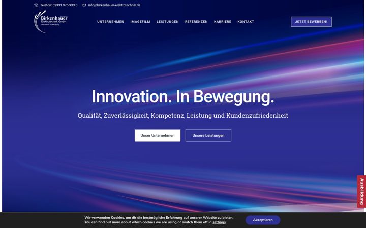 Екранна снимка на birkenhauer-elektrotechnik.de