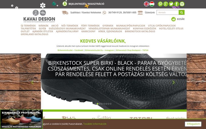 Posnetek zaslona birkenstockuzlet.hu
