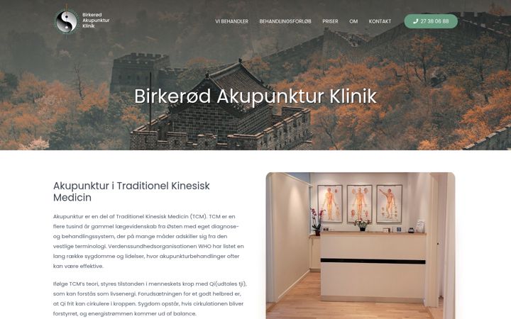 Screenshot of birkerodakupunktur.dk