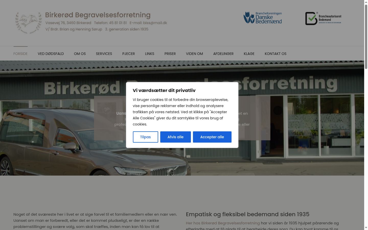 Screenshot des Einwilligungsbanners vor jeglicher Interaktion