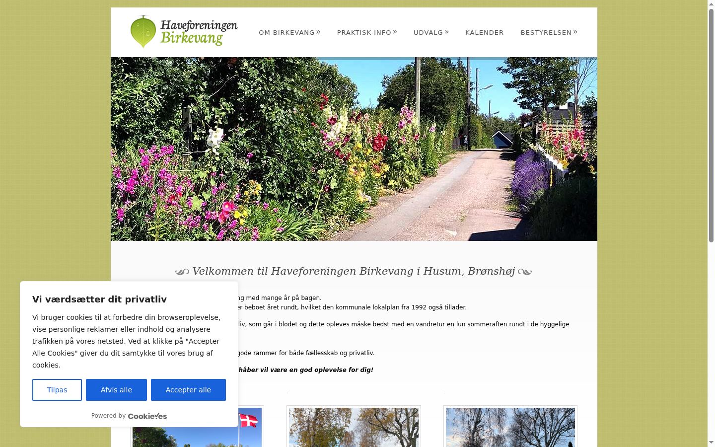 Skärmbild av samtyckesbannern som visades före någon interaktion