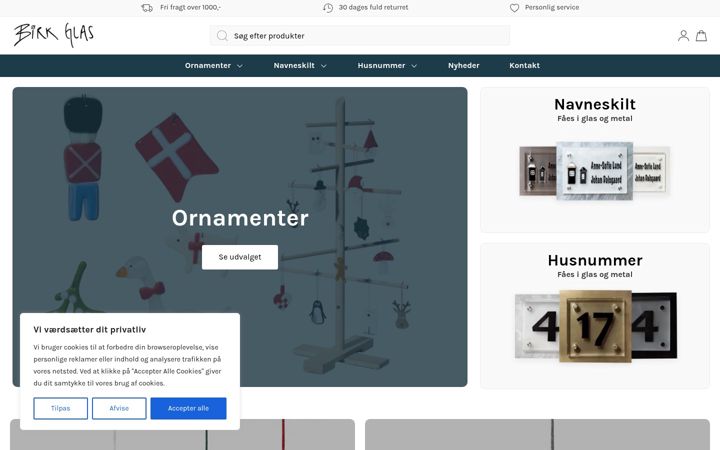 Screenshot of birkglas.dk