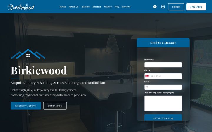 Captură de ecran a birkiewood.co.uk