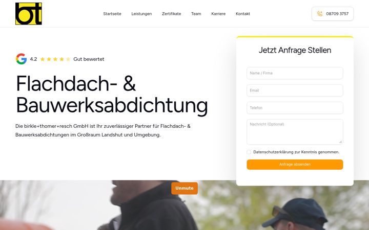 Screenshot of birkle-thomer.com