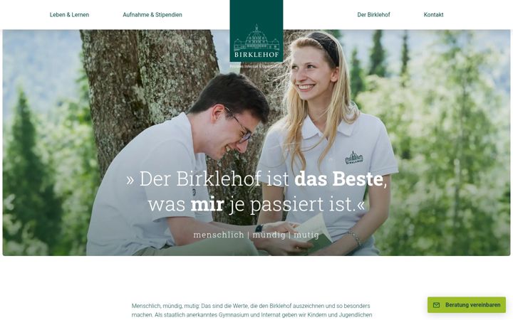 Screenshot of birklehof.de