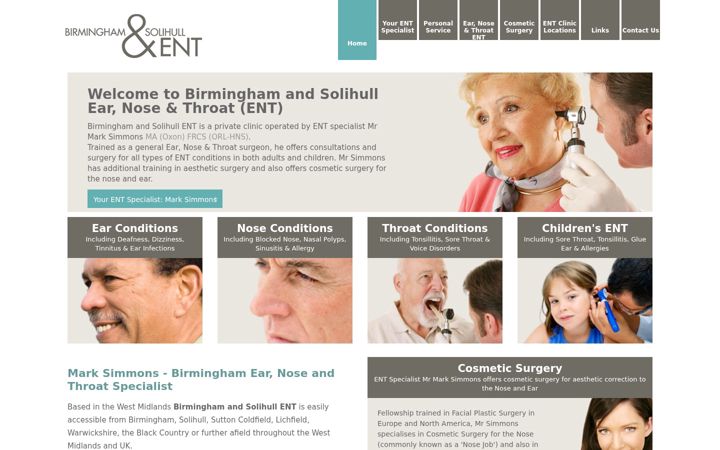 Screenshot of birmingham-and-solihull-ent.com