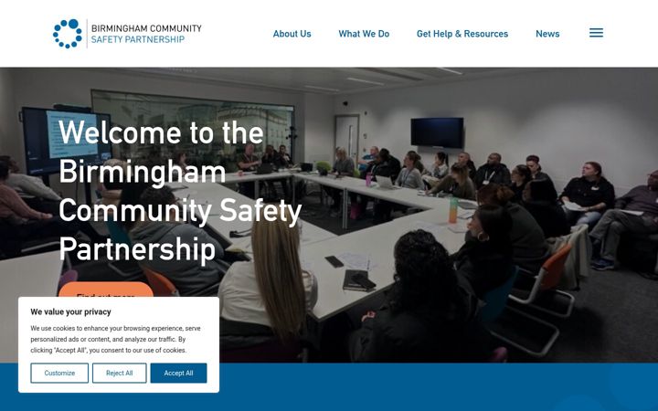 Zrzut ekranu birmingham-community-safety-partnership.co.uk