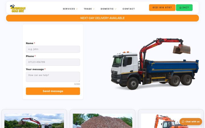 Screenshot of birminghamgrabhire.co.uk