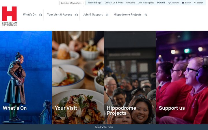 Screenshot of birminghamhippodrome.com