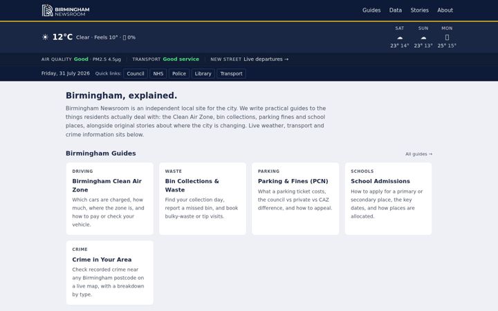 Screenshot of birminghamnewsroom.com