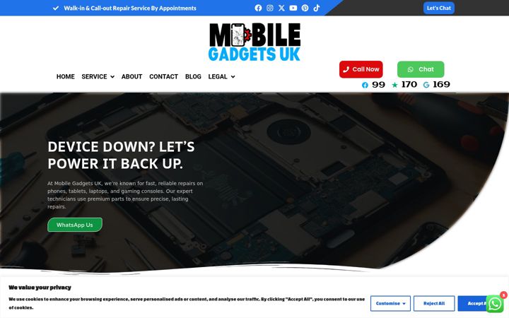 Screenshot of birminghamphonerepair.uk