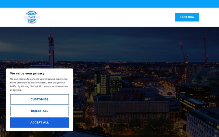 Ekrānuzņēmums no birminghamtaxiservices.com