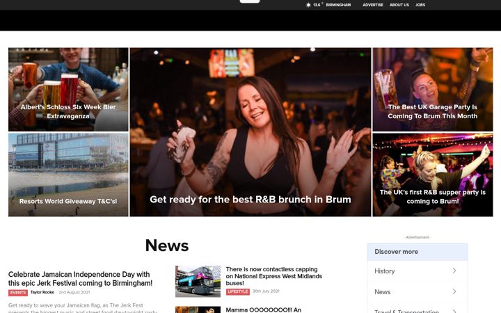 Screenshot of birminghamupdates.com