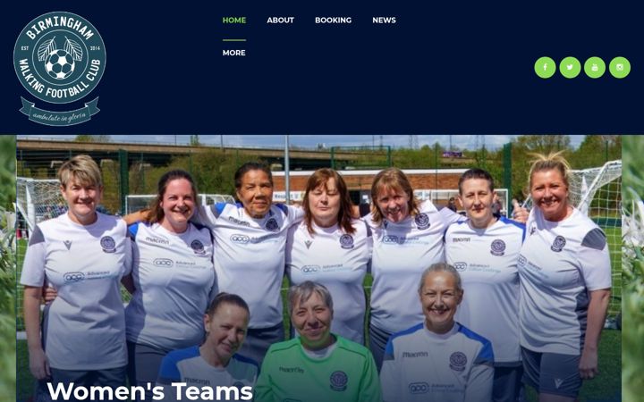 Screenshot of birminghamwalkingfootball.co.uk