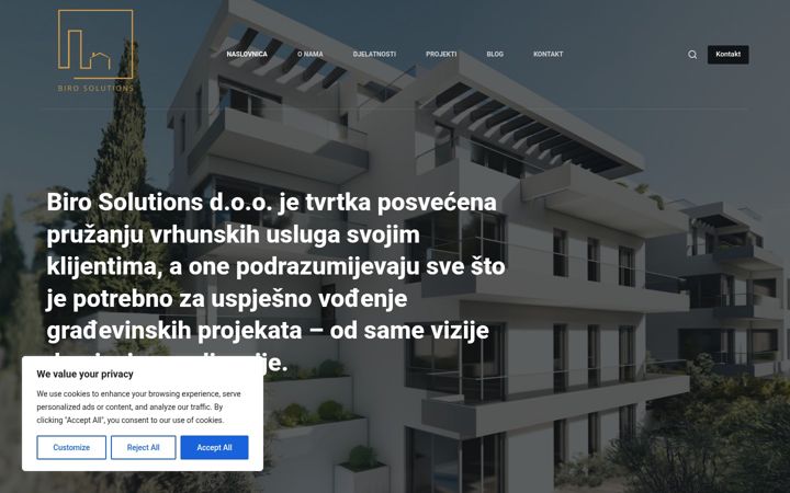 Screenshot of birosolutions.hr