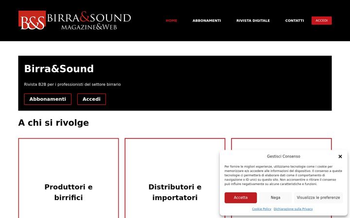 Screenshot of birraandsound.com