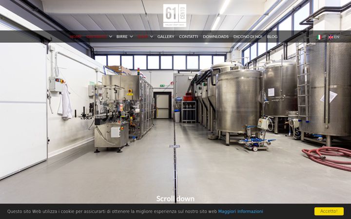 Screenshot of birrificio61cento.beer