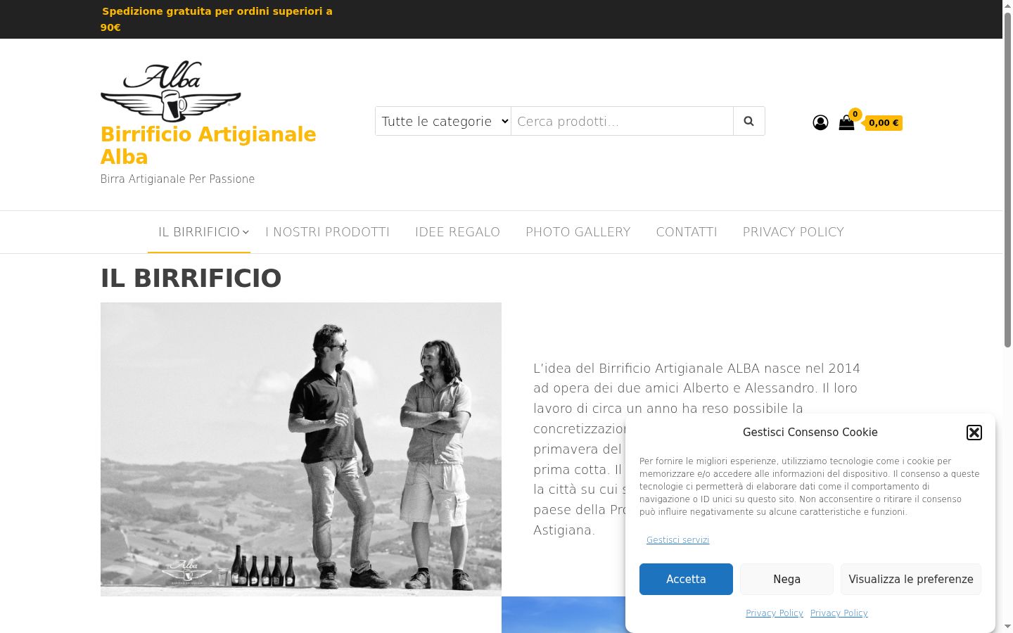 Capture d'écran de la bannière de consentement affichée avant toute interaction