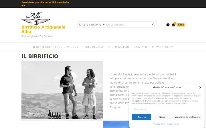 Screenshot of birrificioalba.it