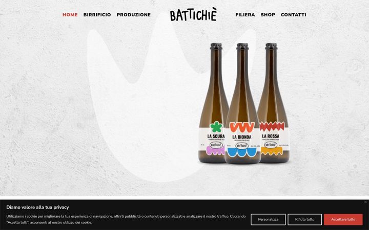 Ekrānuzņēmums no birrificiobattichie.com