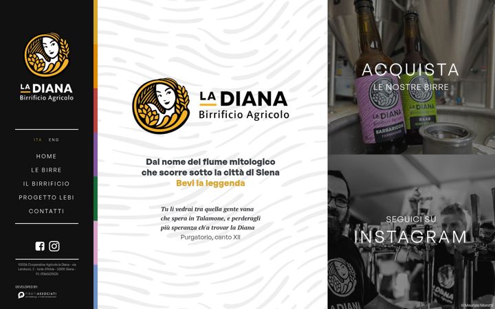 Screenshot of birrificioladiana.it