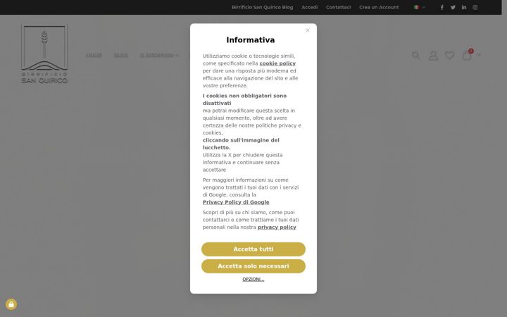 Screenshot of birrificiosanquirico.it