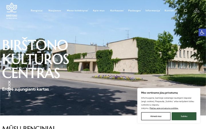 Screenshot stránky birstonokultura.lt