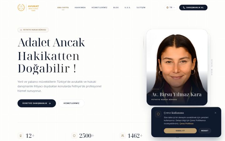 Screenshot stránky birsuyilmaz.com