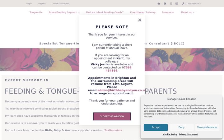 Screenshot of birthbabyandyou.co.uk