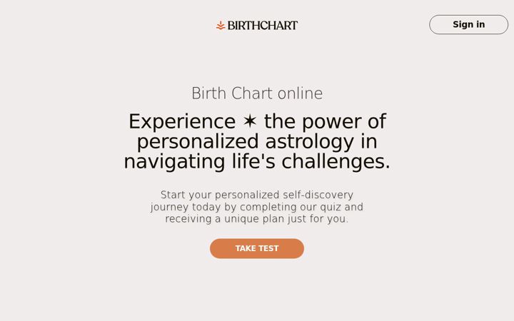 Ekrano kopija birthchart.com