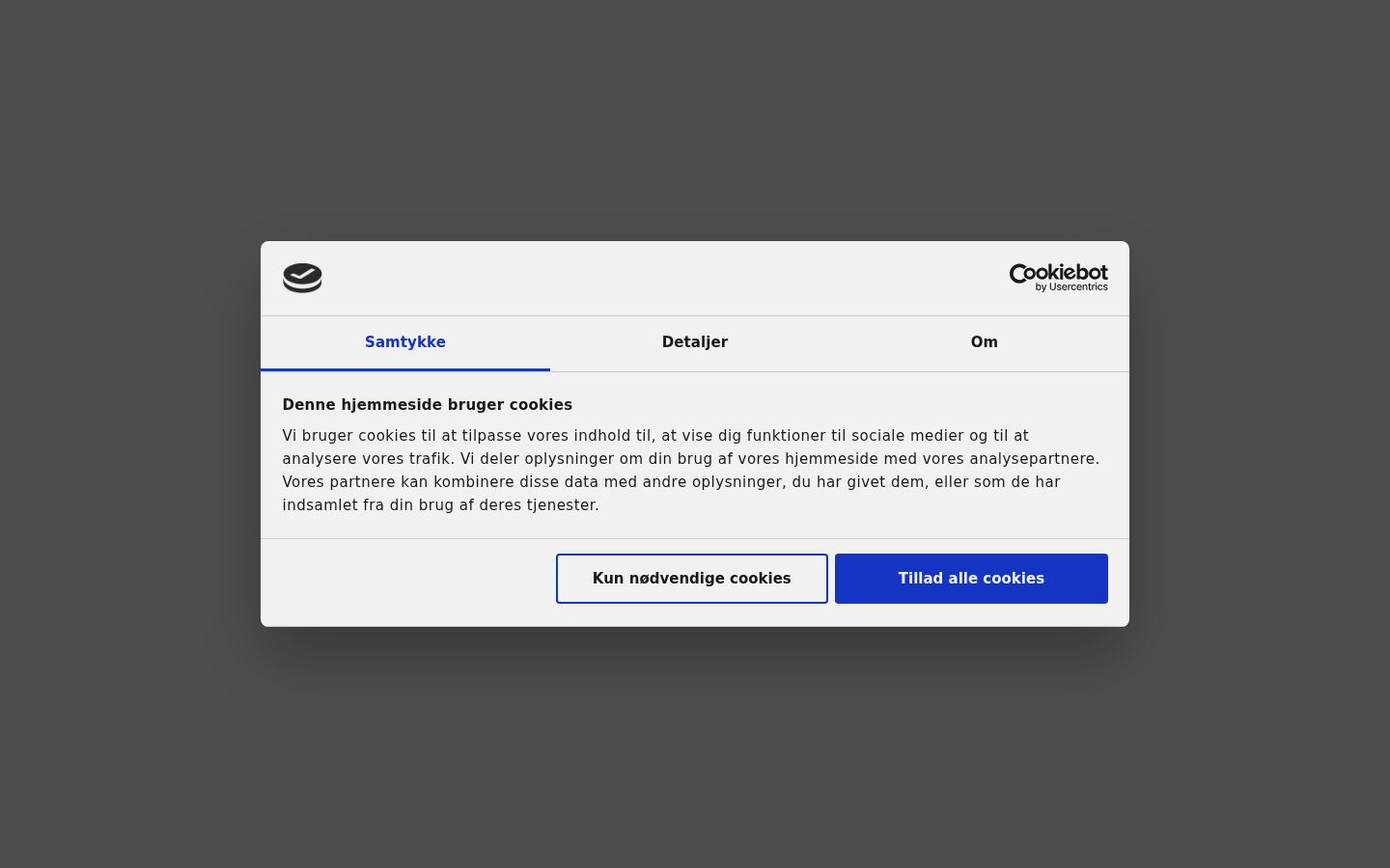 Screenshot del banner di consenso mostrato prima di qualsiasi interazione
