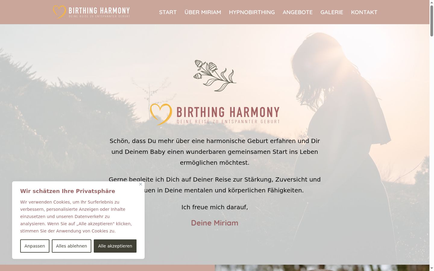 Screenshot tal-banner tal-kunsens muri qabel kwalunkwe interazzjoni