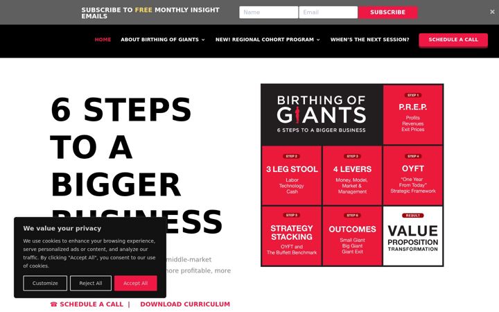 Screenshot of birthingofgiants.com