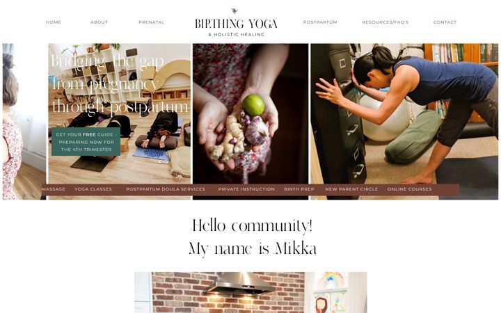 Screenshot of birthingyoga.com