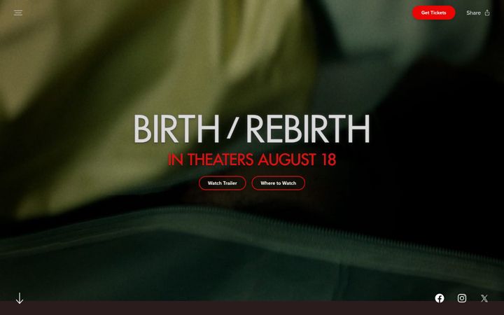 Screenshot of birthrebirthmovie.com