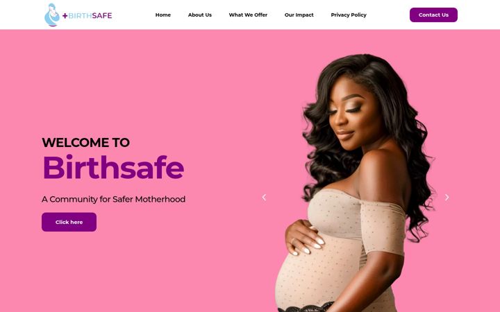Screenshot of birthsafeng.com
