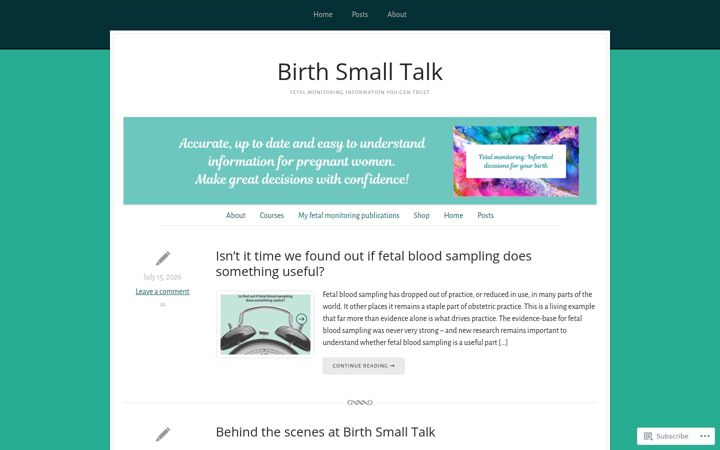 Screenshot of birthsmalltalk.com