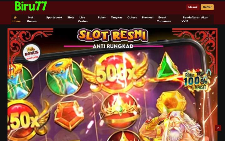 Screenshot of biru77.com
