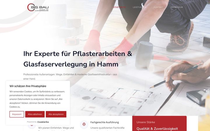 Screenshot of bis-pflasterbau.de