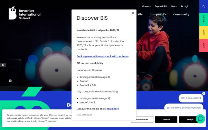 Screenshot of bis-school.com