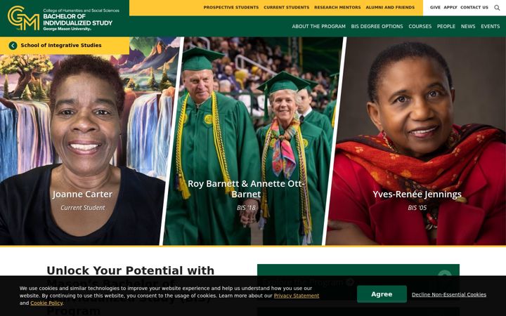 Screenshot of bis.gmu.edu